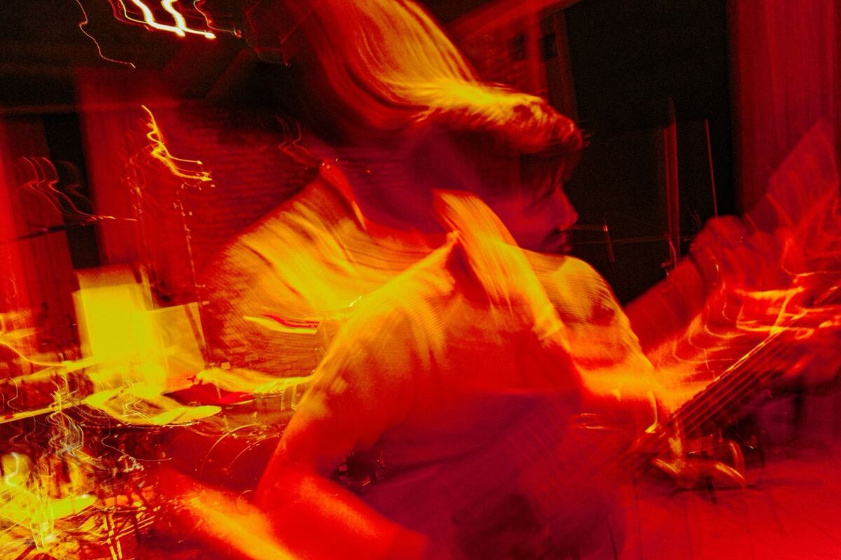 Long exposure, red light